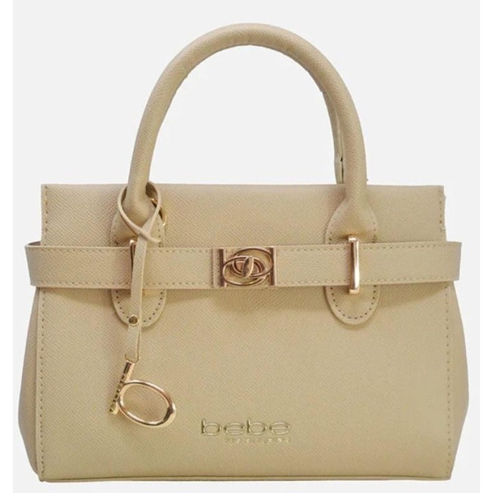 NWT Bebe Tan Handbag & Crossbody With Gold Hardware & Hang Tag